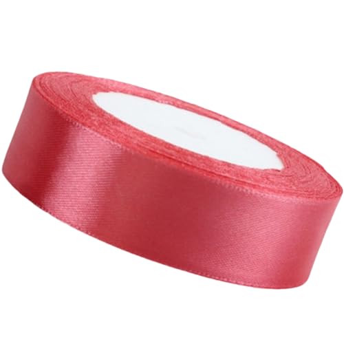 HSTWODE Satinband Violett 2cm, 21 Meters Dekoration Geschenkband Fein Schleifenband, Stoffband für Hochzeit, Geburtstag Geschenke Der Valentinstag Verpackung von Geschenken (Wassermelonenrot) von HSTWODE