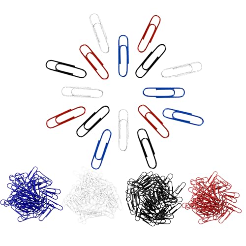 320 Stück Büroklammern Bunt, 28MM Bunt Klemmen, Büroklammer, Klammern für Dekorative Postkarten Büro Klassenzimmer Papiere Schule von HSYTEK