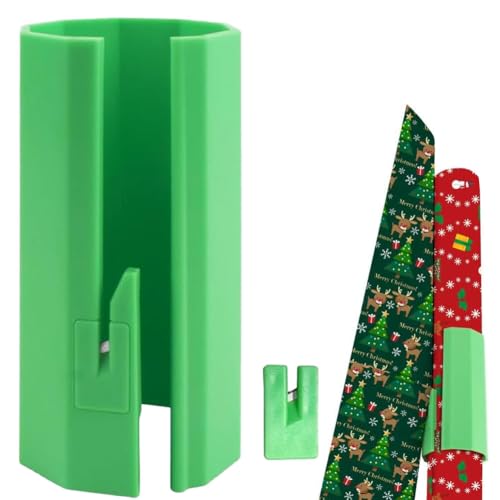 Sicherer Roll Cutter Geschenkpapier Schneider für Rollen Weihnachten Papierschneider Papier Schneidegerät für Halloween Geburtstag Feiertage Bastel Geschenkpapier für Christmas Ostern Halloween Deko von HTGWCG