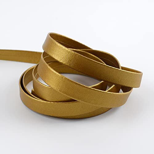 5M 5-30mm PU Saumband Lederschnüre Weicher Schmuck Dekoration Seil DIY Armband Taschen Kleidung Rand Zubehör RD006-Gold,20mm von HTRNDDFF