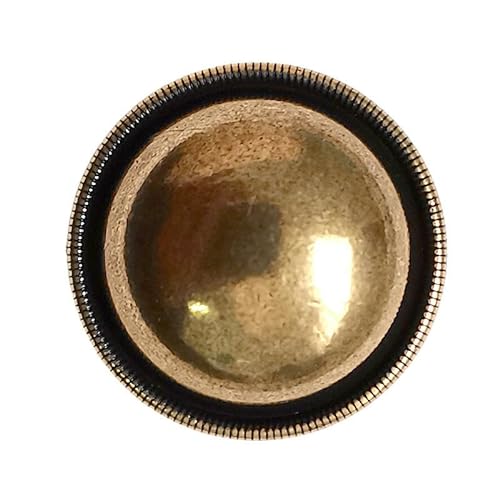 Knöpfe für Annähen 10 Stück runde Metallperlen-Strassknöpfe mit heller Oberfläche for Nähen von Perlenknöpfen, Perlenschaftknöpfe (Silber, 22,5 mm)(Light Bronze,15mm) von HTTGDGDH
