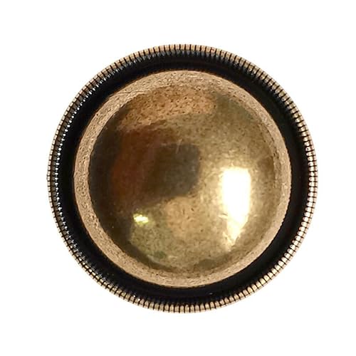 Knöpfe für Annähen 10 Stück runde Metallperlen-Strassknöpfe mit heller Oberfläche for Nähen von Perlenknöpfen, Perlenschaftknöpfe (Silber, 22,5 mm)(Light Bronze,17.5mm) von HTTGDGDH
