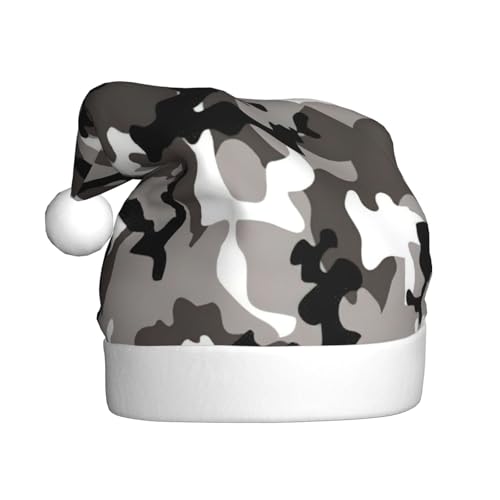 Ack Weihnachtsmütze mit Camouflage-Druck, lustige Weihnachtsmütze, Weihnachtsmütze, Partyhut für Erwachsene & Elfenmütze, Urlaubsmütze von HTTUP