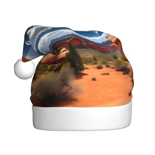 Arches National Park-Standard-Druck, Weihnachtsmannmütze, lustige Weihnachtsmütze, Weihnachtsmütze für Erwachsene & Elfenmütze, Urlaubsmütze von HTTUP