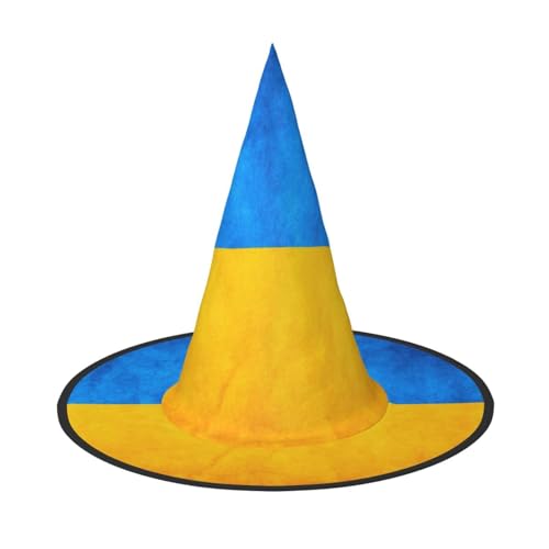 HTTUP Ukrainische Flagge, lustig, Halloween-Hüte, Hexenhüte für Männer, Frauen, Halloween-Partys, Kostüme, Events von HTTUP