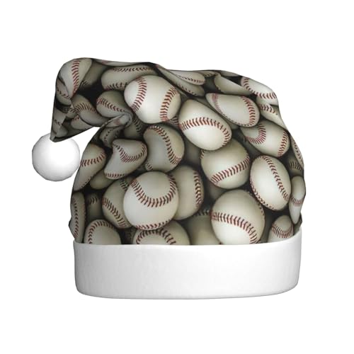 Weihnachtsmütze mit Baseball-Aufdruck, lustige Weihnachtsmütze, Weihnachtsmütze für Erwachsene & Elfenmütze, Urlaubsmütze von HTTUP