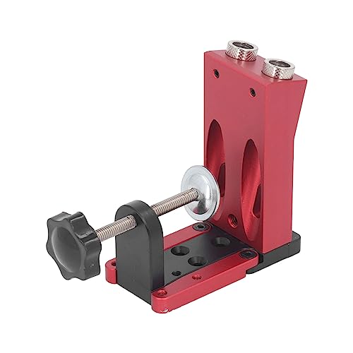 HUAHAIZY Taschenloch-Vorrichtungssatz, Taschenloch-Vorrichtungssatz, Holzbearbeitungs-Stanzer, Taschenschrauben-Vorrichtung, Holzbearbeitungsführungen, Gelenkwinkelwerkzeug, Zimmerei-Lokalisierer von HUAHAIZY