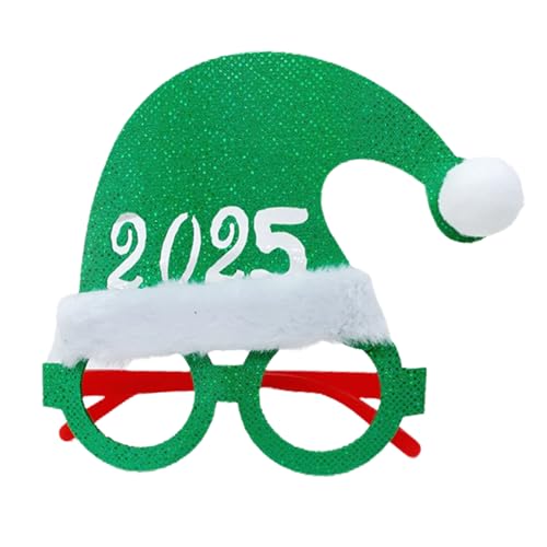 HUAJINGKEJI 2025 Weihnachtsbrille, glitzernde Paillettenbrille, Neujahrsbrille, Festivalbrille von HUAJINGKEJI