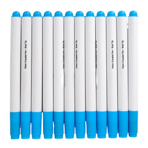 HUAJINGKEJI Basteln,12x Stoffmarker zum Nähen wasserlöslicher Stoffmarker Waschbar Stoffmarker Löschbarer Stoffstift Wasserlöslicher Stift von HUAJINGKEJI