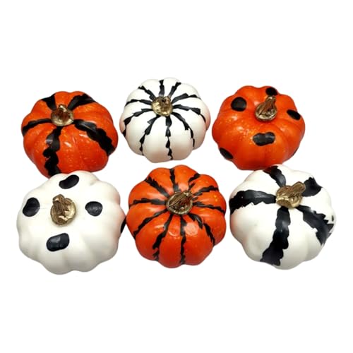 HUAJINGKEJI Halloween-Tischdekoration, Halloween-Charm-Kürbis-Set, zarte Tischdekoration, Dekoration für Zuhause, 6 Stück von HUAJINGKEJI