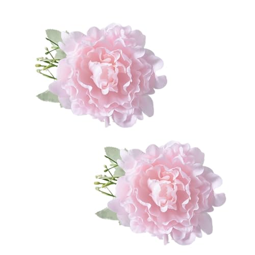 HUAJINGKEJI Home Decor, 2 Stück künstliche Pfingstrosen Blume Vorhang Clip Vorhang Seil Krawatte Fenster Vorhang Raffhalter Raffhalter Vorhangklemmen Hochzeitsdekoration von HUAJINGKEJI