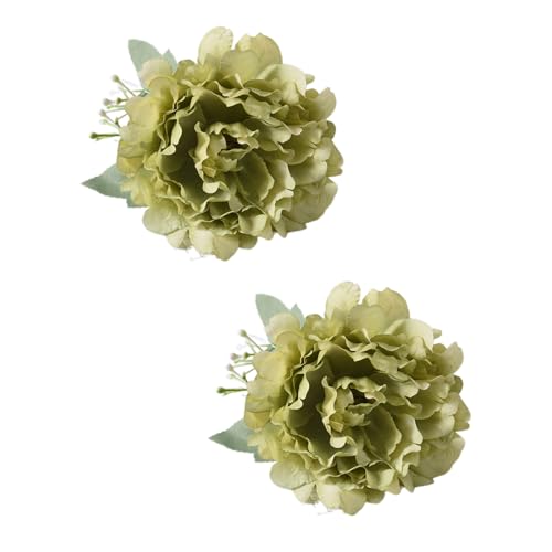 HUAJINGKEJI Home Decor, 2 Stück künstliche Pfingstrosen Blume Vorhang Clip Vorhang Seil Krawatte Fenster Vorhang Raffhalter Raffhalter Vorhangklemmen Hochzeitsdekoration von HUAJINGKEJI