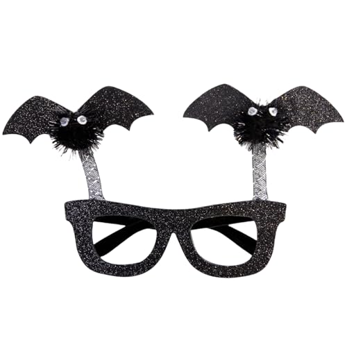 HUAJINGKEJI Lustige Halloween-Brille Fledermausflügel Brille Cosplay Party Dekoration Neuheit Brille Halloween Kostüm Brillenrahmen von HUAJINGKEJI