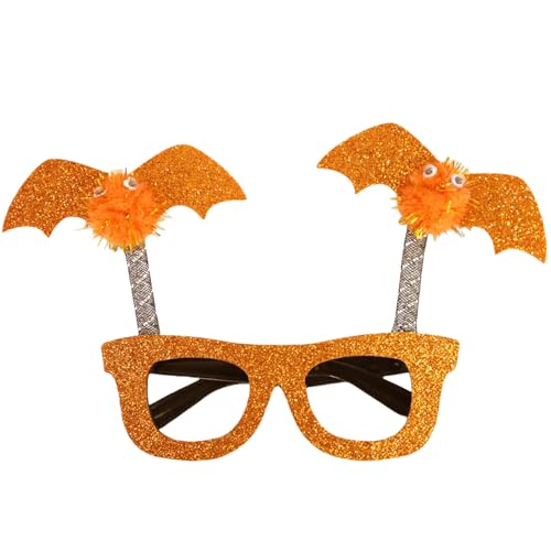 HUAJINGKEJI Lustige Halloween-Brille Fledermausflügel Brille Cosplay Party Dekoration Neuheit Brille Halloween Kostüm Brillenrahmen von HUAJINGKEJI