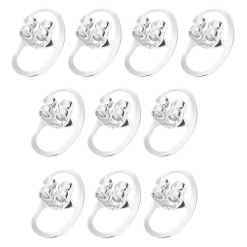 HUAJINGKEJI Modeschmuck, Set mit 10 Ohrring-Verschlüssen, Ersatz-Ohrringstecker, Ohrschmuck, Ohrschmuck, Verschlüsse, geeignet für Ohrring-Liebhaber von HUAJINGKEJI