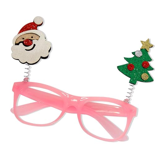 HUAJINGKEJI Weihnachtsbrille Neujahr Brille Cartoon Weihnachten Party Dekorationen Weihnachten Einzigartige Foto Requisiten von HUAJINGKEJI