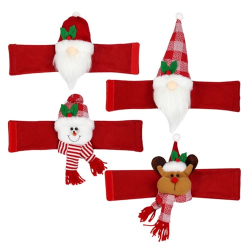 HUAJINGKEJI Weihnachtsvorhanghalter, Schnallen, Plüsch-Elche, Weihnachtsmann-Puppen, Dekoration, Vorhangband, Weihnachtsdekorationen für Zuhause von HUAJINGKEJI