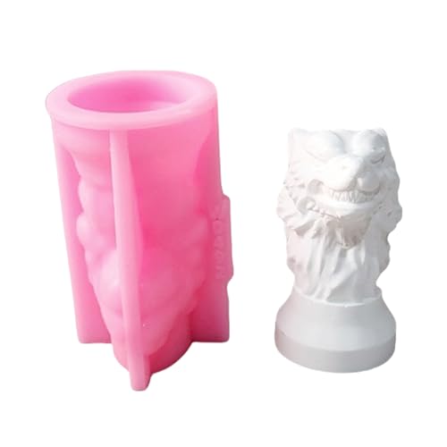 3D Wolfskopf Statue Silikonformen Wolfskopf Statue Silikonformen Temperatur Gips Silikonformen von HUANGENG