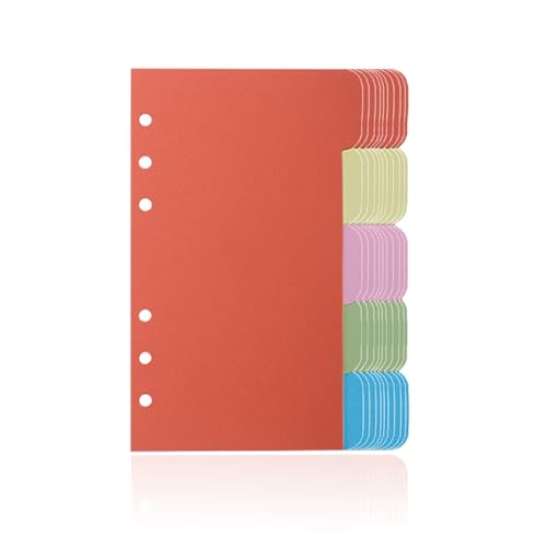 10 Stück/Set 6 Löcher Binder Indexe Trennblätter A 5 A 6 B5 einführbare Binder-Trennblätter für Notizbücher Journal Planer von HUANGGG