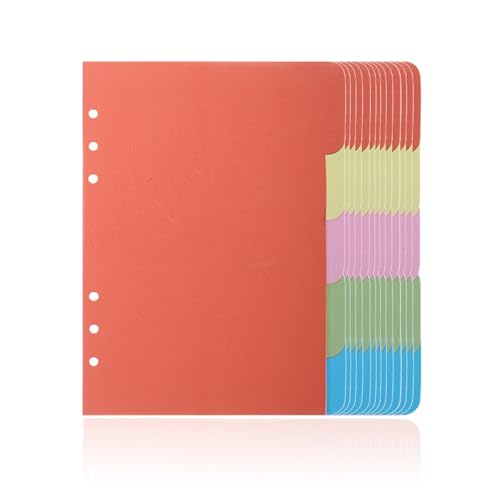 10 Stück/Set 6 Löcher Binder Indexe Trennblätter A 5 A 6 B5 einführbare Binder-Trennblätter für Notizbücher Journal Planer von HUANGGG