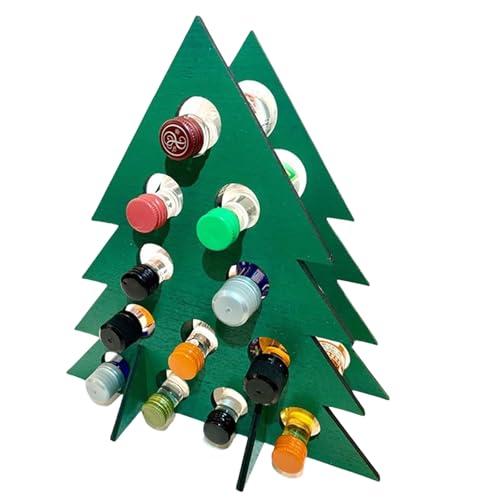 Mehrzweck Weihnachten Adventskalender Weinregal Platz Effizient Holz Weinregal Adventskalender Dekoration für Zuhause von HUANGGG