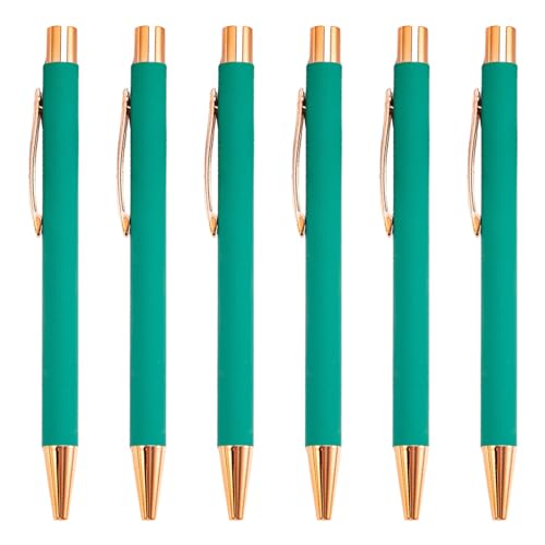 HUANIZI 6 x Kugelschreiber, 1,0 mm, einziehbarer Kugelschreiber, Rollerball, glattes Schreiben, Schreibwaren, Schule, Bürobedarf von HUANIZI