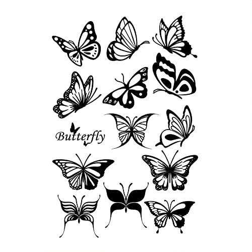 Lovely Butterflies Clear Silicone Stamp Seal Reusable for Embossing Scrapbooking Album Paper Card Decor Kids Present Clear Silicone Butterfly Stamps for Card Making Decoration Scrapbooking von HUANIZI
