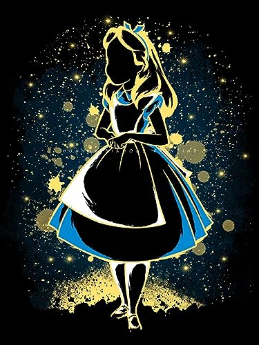 HUANNY DIY Diamond Art Alice Wonderland Diamond Painting Kits, 5D Full Drill Cross Stitch Embroidery kit for Beginners von HUANNY