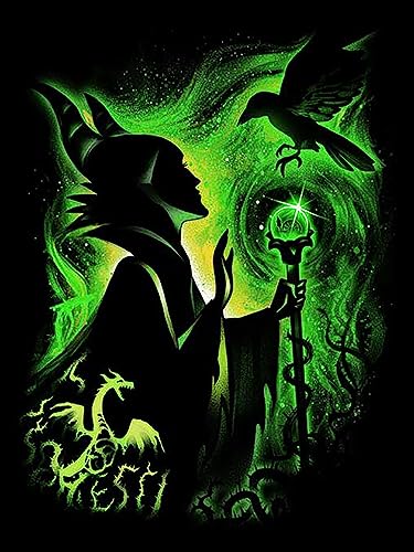 HUANNY DIY Diamond Art Maleficent Diamond Painting Villain, 5D Full Drill Cross Stitch Embroidery kit, Funny von HUANNY