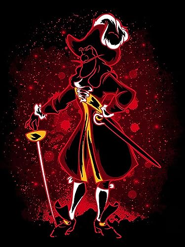 HUANNY DIY Diamond Painting Captain Hook Diamond Art Villain, 5D Full Drill Cross Stitch Embroidery kit for Beginners von HUANNY