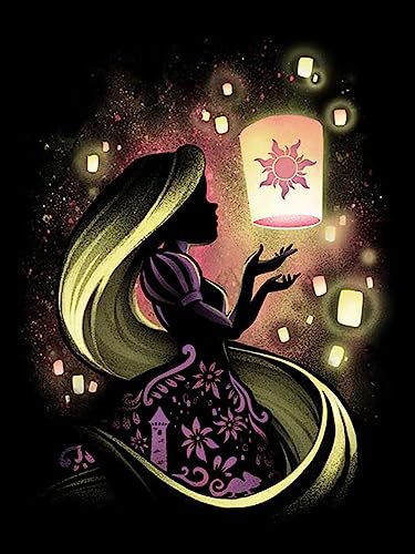 HUANNY DIY Diamond Painting Rapunzel Diamond Art Kits, 5D Full Drill Cross Stitch Embroidery kit, Funny, 12''×16'', (HE002) von HUANNY