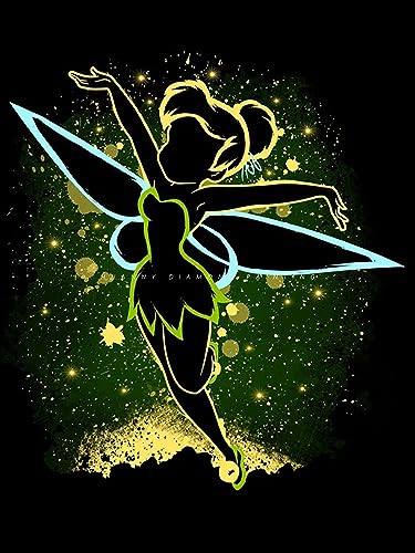 HUANNY DIY Diamond Painting Tinker Bell Diamond Art Kits, 5D Full Drill Cross Stitch Embroidery kit for Beginners von HUANNY