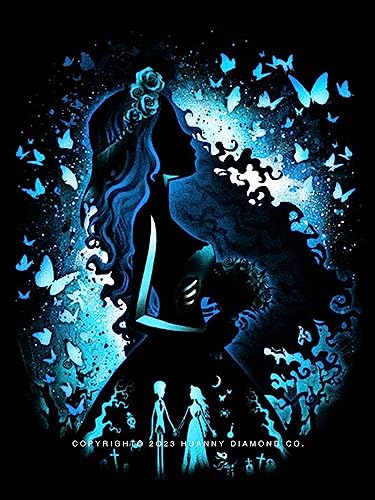 HUANNY Diamond Painting Corpse Bride Diamond Art Full Drill Cnavas Art Craft Kit Well Decor von HUANNY