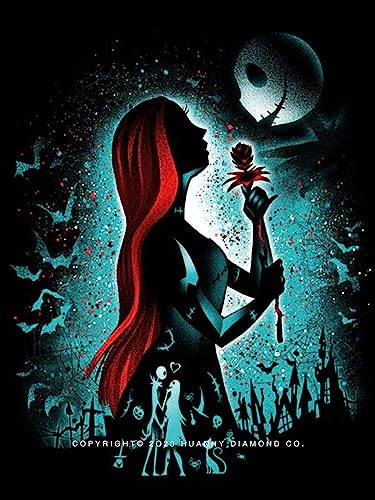 HUANNY Diamond Painting Jack and Sally Diamond Art Full Drill Cnavas Art Craft Kit Well Decor von HUANNY