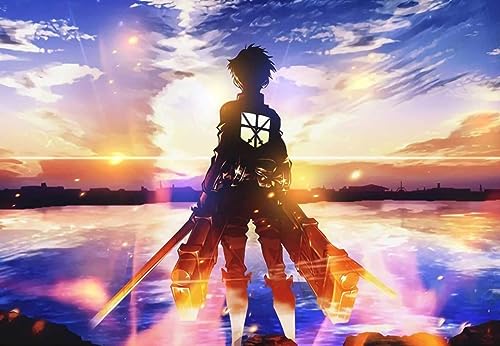 HUASHUZI 5D Diamond Painting Attack on Titan Anime Diamant Painting Set Full 30x40cm Bilder Diamant malerei Erwachsene kreuzstich Kits von HUASHUZI