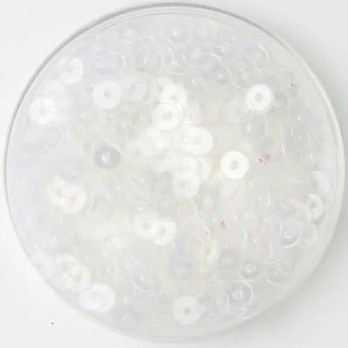 4 mm flache, runde Pailletten aus PVC, lose Pailletten, zum Basteln, für Haushaltswaren, Möbel, Nähen, DIY-Zubehör, 2000 Stück, transparent, 4 mm, 2000 Stück, 10 g von HUAWECALK