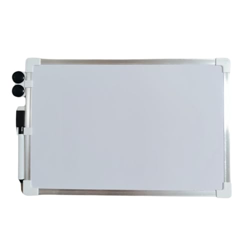 Magnetisches Whiteboard, 20 x 30 cm, doppelseitig, Aluminiumrahmen, Mini-magnetisches Whiteboard für Schule, Planer, Notizen, inklusive Marker, Radiergummi und 2 Magneten zur Befestigung von Notizen. von HUDREAMS