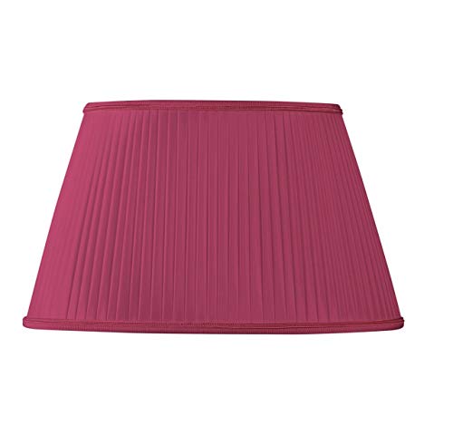 Lampenschirm Plissee oval – 35 x 22/23 x 16/21 (Handgefaltet) – Fuchsia von HUGUES RAMBERT