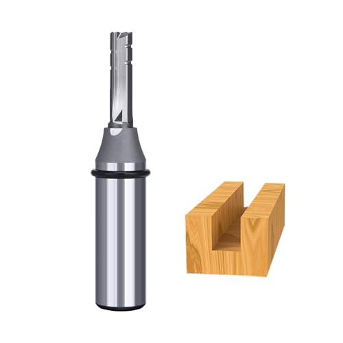HUHAO TCT Straight Router Bits for Woodworking - Carbide Tipped CNC Fräser for Precision Cutting, Shaping & Trimming - 1/2 Inch Shank, Compatible with CNC Machines, Routers & Drill Presses HUHAO TCT Straight Router Bits for Woodworking - Carbide Tipped CNC Fräser for Precision Cutting, Shaping & Trimming - 1/2 Inch Shank, Compatible with CNC Machines, Routers & Drill Presses von HUHAO