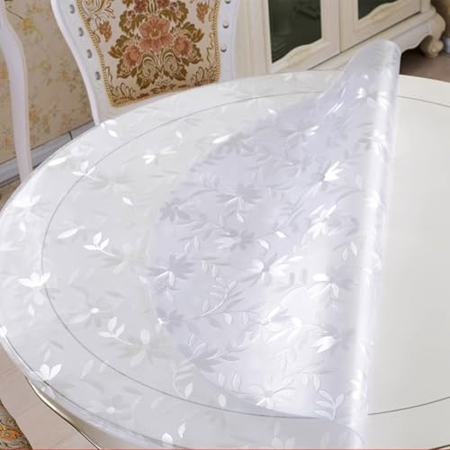 HUHJYUGE Klarsicht Tischdecke Rund 180cm, Tischschutz-Folie PVC Plastik-Tischdecken Wasserdicht Fettdicht, Wiederverwendbar Tischdecke, für Home Wohnzimmertisch Restaurant HUHJYUGE Klarsicht Tischdecke Rund 180cm, Tischschutz-Folie PVC Plastik-Tischdecken Wasserdicht Fettdicht, Wiederverwendbar Tischdecke, für Home Wohnzimmertisch Restaurant von HUHJYUGE