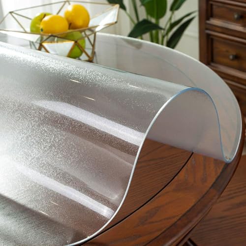 HUHJYUGE Tischdecke Transparente 180cm, Tischdecke Durchsichtig Rund 1.5mm Wasserdicht Hitzebeständig PVC Plastik-Tischdecken Folie Tischschutzfolie, für Esstische, Schreibtische HUHJYUGE Tischdecke Transparente 180cm, Tischdecke Durchsichtig Rund 1.5mm Wasserdicht Hitzebeständig PVC Plastik-Tischdecken Folie Tischschutzfolie, für Esstische, Schreibtische von HUHJYUGE