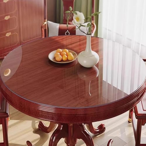 HUHJYUGE Tischfolie Rund 155cm, PVC Transparent Tischdecke, Durchsichtige Plastiktischdecke, Glasklar Weiche Folie, Hitzebeständig Wasserdicht, für Küche Zuhause HUHJYUGE Tischfolie Rund 155cm, PVC Transparent Tischdecke, Durchsichtige Plastiktischdecke, Glasklar Weiche Folie, Hitzebeständig Wasserdicht, für Küche Zuhause von HUHJYUGE