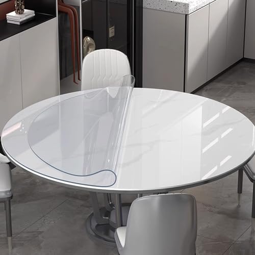 HUHJYUGE Transparent Plastik Tischfolie 180cm, PVC Tischdecke Transparent Rund, Wasserdicht Wischbare Transparente Tischdeckel Tischdecke, Tischschutz mit Schräger Kante HUHJYUGE Transparent Plastik Tischfolie 180cm, PVC Tischdecke Transparent Rund, Wasserdicht Wischbare Transparente Tischdeckel Tischdecke, Tischschutz mit Schräger Kante von HUHJYUGE