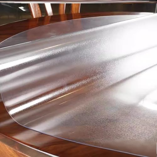 HUHJYUGE Transparente Tischdecke Rund 180cm, Transparenter Vinyl-Tischdeckenschutz, Transparenter Kunststoff-Kristall-Tischdeckenschutz, PVC wasserdichte Ölbeständigen Tischdecke HUHJYUGE Transparente Tischdecke Rund 180cm, Transparenter Vinyl-Tischdeckenschutz, Transparenter Kunststoff-Kristall-Tischdeckenschutz, PVC wasserdichte Ölbeständigen Tischdecke von HUHJYUGE