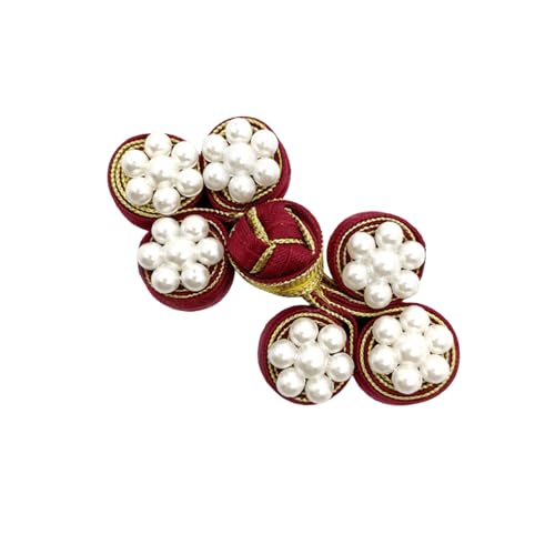 HUIFACAI Cheongsam Knöpfe mit Perlen, chinesische Knoten, handgefertigte Nähverschlüsse für Frauen von HUIFACAI