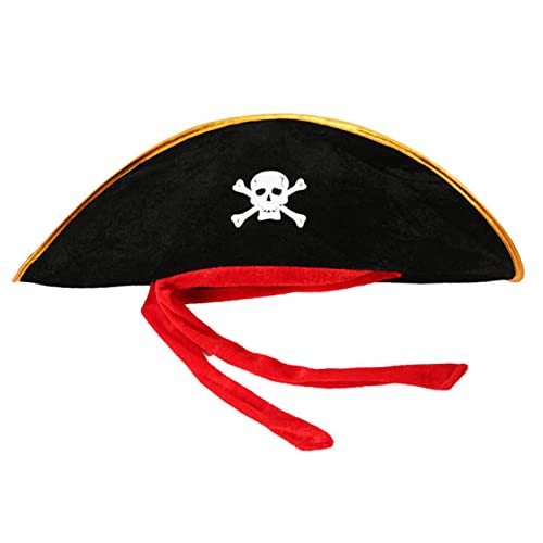HUIFACAI Piratenhut für Halloween, Totenkopf-Druck, Piraten-Partyhüte für Kinder, Geburtstag, Kapitänsmütze, Halloween-Kostüm für Cosplay von HUIFACAI