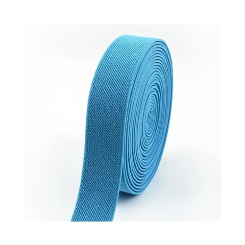 HUIJIQX 3/5 Meter 10–50 mm elastische Bänder für Hosen Taille Gummiband Stretch Webband Gürtel Do-yourself Unterwäsche Kleidung Nähzubehör (blau, 5 Meter_25 mm) von HUIJIQX