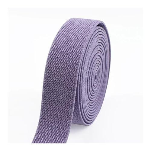 HUIJIQX Elastisches Band für Hosen, Bund, Nähen, Gummiband, Kleidung, Gürtel, Unterwäsche, Stretch-Gurtband, DIY-Zubehör (hellviolett, 2 m _ 38 mm) von HUIJIQX