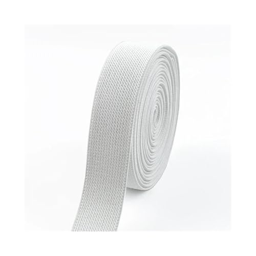 HUIJIQX Elastisches Band für Hosen, Bund, Nähen, Gummiband, Kleidung, Gürtel, Unterwäsche, Stretch-Gurtband, DIY-Zubehör (weiß, 2 m _ 38 mm) von HUIJIQX