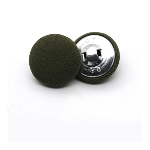 Runde Metallknöpfe mit Stoffbezug, für Kleid, Hemd, Stoff, Nähzubehör, Kleidung, DIY, dekorativ, Grün, 11 mm, 10 Stück Runde Metallknöpfe mit Stoffbezug, für Kleid, Hemd, Stoff, Nähzubehör, Kleidung, DIY, dekorativ, Grün, 11 mm, 10 Stück von HUIJIQX